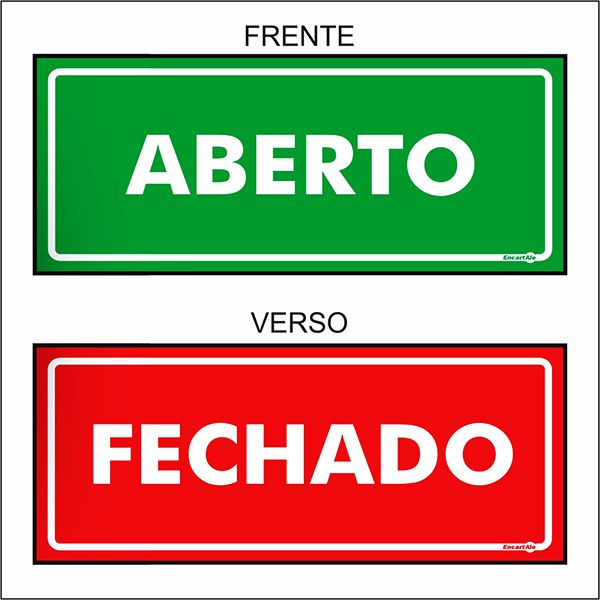 Placa Aberto/Fechado PS507Fv