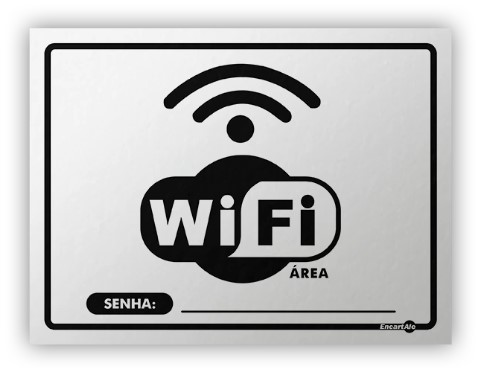 PLACA WI FI ZONE PS633 20X15CM - Equipamentos de Proteção Individual