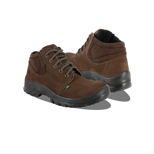Bota Ecosafety Bico de Pvc Café PS139