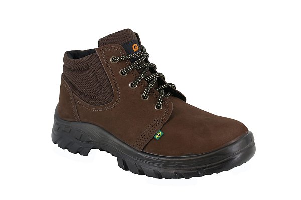Bota Ecosafety Bico de Pvc Café PS139