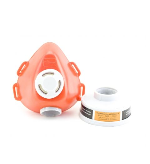 Respirador 1/4 Facial Plastcor Com 1 Filtro Incluso VO CA 39428
