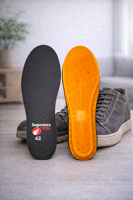 Palmilha Ortopédica Anatômica PU Gel Forrada Modelo SKA