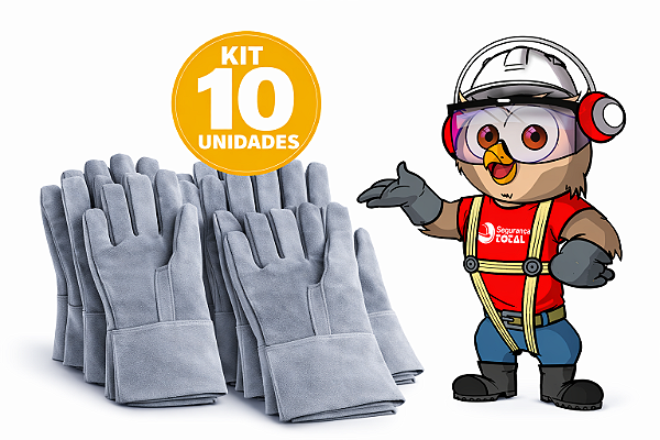 Luva de Raspa Cano Curto 7CM Caixa com 10 Pares