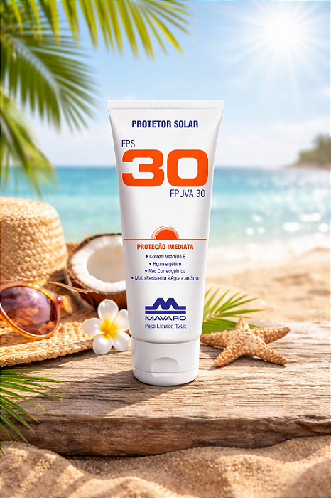 Protetor Solar 30FPS Mavaro 120G