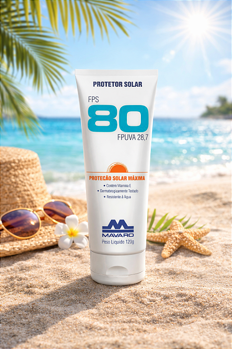 Protetor Solar 80FPS Mavaro 120gr