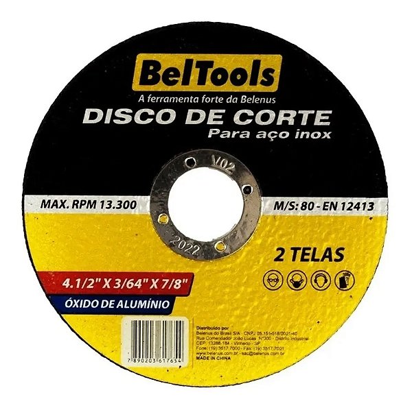 Kit 10 Disco de Corte Inox 4.1/2x3/64x7/8 Beltools