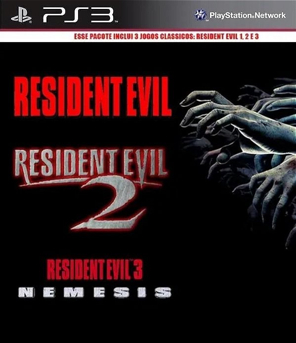 Resident Evil 1 + 2 + 3 Trilogy (Clássico Ps1) Mídia Digital [PS3]
