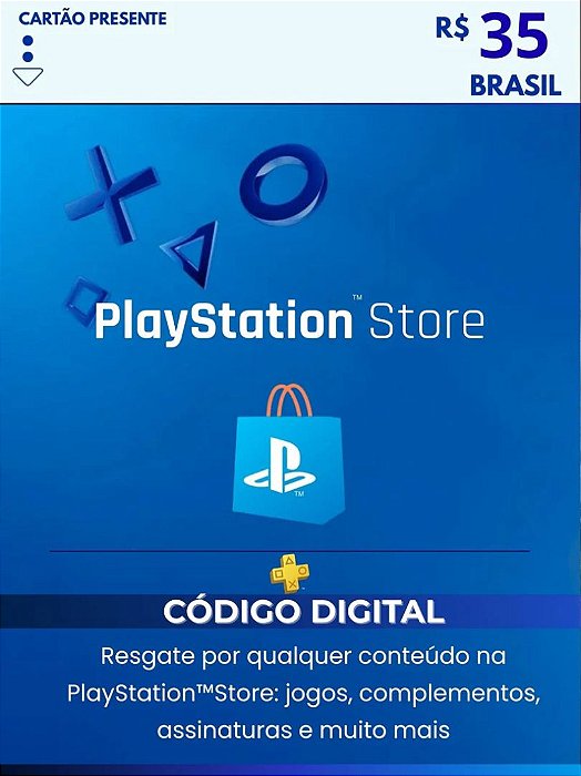Gift Card Playstation Store Brasil R$35,00
