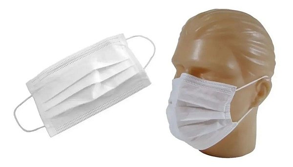 Máscara Dupla - Com Elástico e Clipe Nasal - TNT - 10 unidades