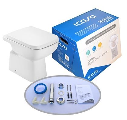 Kit Bacia Convencional e Acessorios Misti Branco Icasa