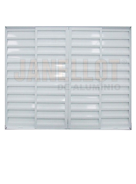 Veneziana Aluminio 6 Folhas 100X120 Soft Branca 1394 Janelllot