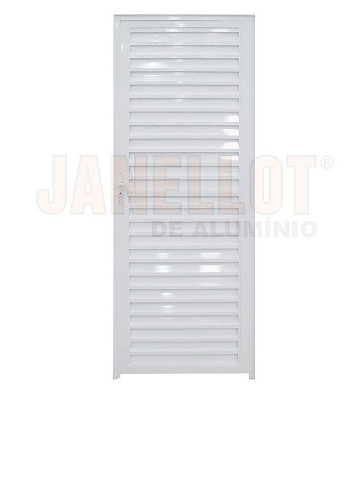 Porta Aluminio Palheta 210X80 Esquerda Branca Fl74 1462 Janellot