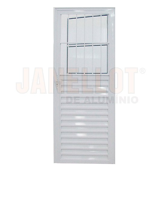 Porta Aluminio Postigo 210X80 Direita Branca Fl74 1469 Janellot