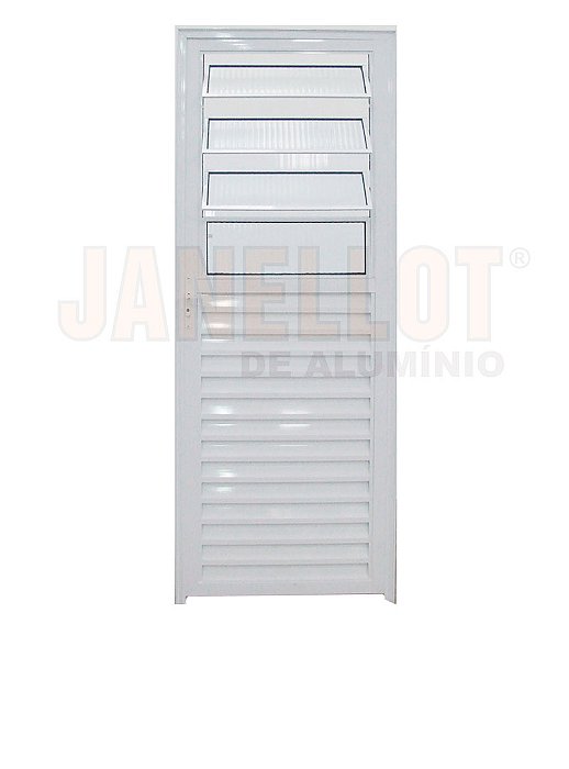 Porta Aluminio Basculante 210X80 Direita Branca Janellot