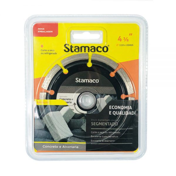 Disco Diamantado Segmentado 4 3/8 110mm Stamac0