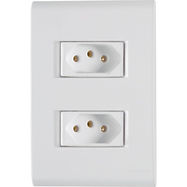 Conjunto 2 Tomadas 2P+T 10A Liz Branco Tramontina