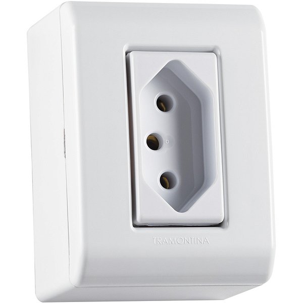 Conjunto Tomada 2P+T 20A Liz Flex Branco Tramontina