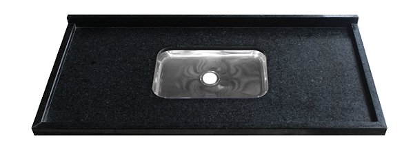 Pia De Granito 122 Com Cuba Funda Preto Kasa