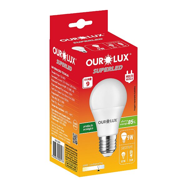 Lampada Led 9W Biv 6500K Branco Ourolux