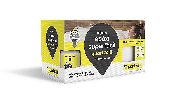 Rejunte Epoxi Superfacil 1Kg Branco Quartzolit