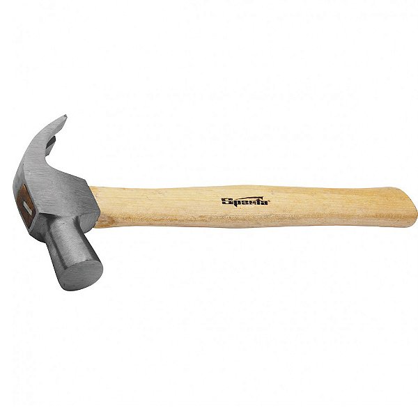 Martelo Unha Polido 20mm Cabo De Madeira Sparta