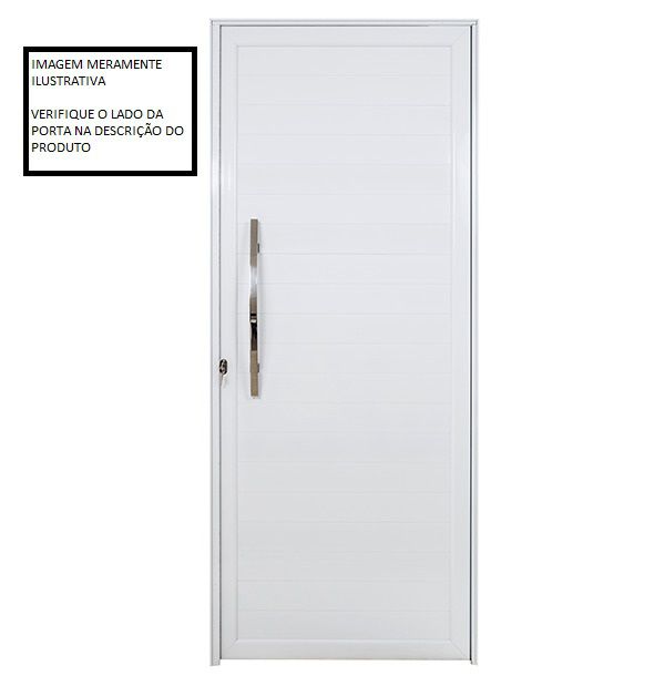 PORTA ALUMINIO LAMBRIL COM PUXADOR ESQUERDA 215X90 BRANCA BOLDIE PRADO