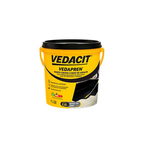 Vedapren 3,6L Preto Vedacit