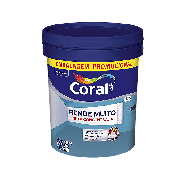Tinta Acrilica Rende Muito Fosco Branco 20L Coral