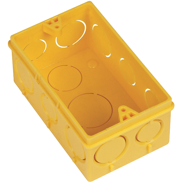 Caixa de Luz 4X2 Retangular Amarela 18791 Amanco Wavin