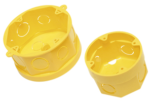 Caixa Luz 3X3 Octogonal Amarela Amanco