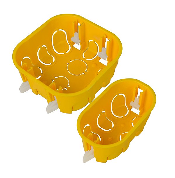 Caixa Luz 4X2 Drywall Amarela+D64 Amanco