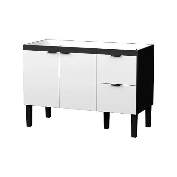 Gabinete Colibri 1,20m branco / preto Cozimax