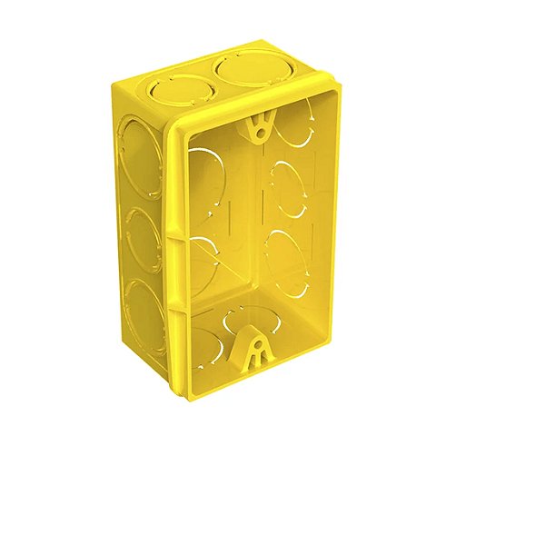 Caixa Luz 4X2 Retangular Amarelo Metasul