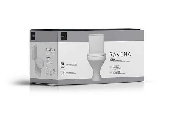 Conjunto Bacia C/Caixa Duo Raven Branca Deca