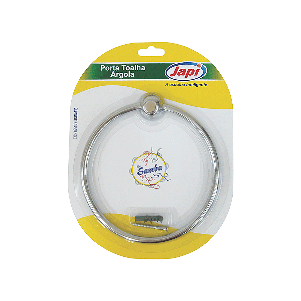 Porta Toalha Argola Samba Cromado Japi