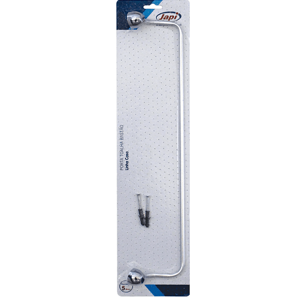 Porta Toalha Bastão Casa Cromado Japi