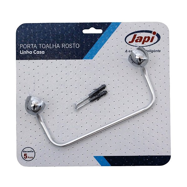 Porta Toalha Rosto Casa Cromado 16cm Japi