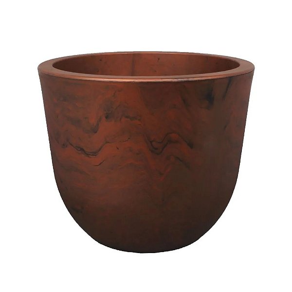 Vaso Plastico Concept Redondo Aço Corten N3 Japi