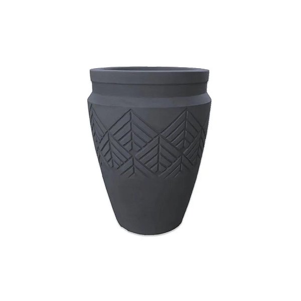 Vaso Plastico Tribo Cilindrico 32 Preto Ardosia Japi
