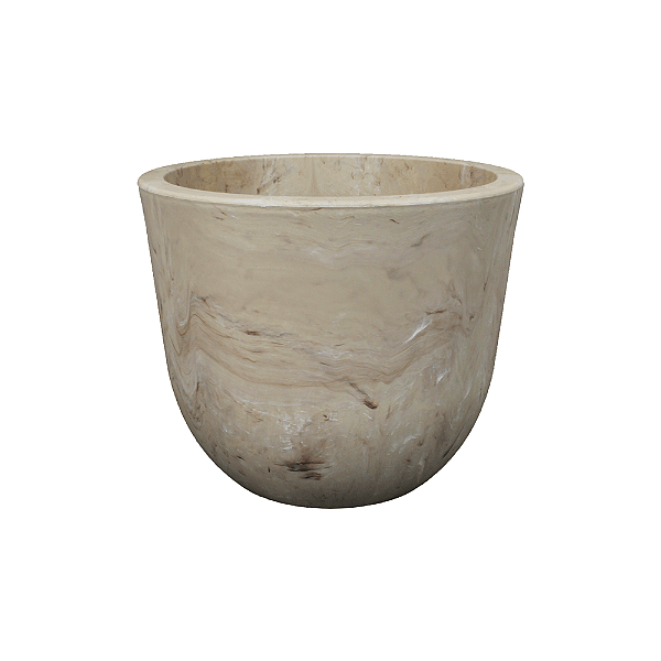 Vaso Plastico Concept Redondo Travertino N2 Japi