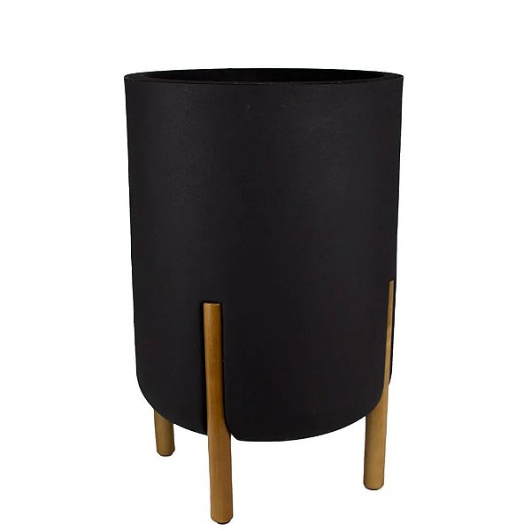 Vaso Plastico Decore 34 Cilindrico Chumbo Japi