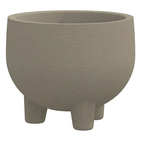 Vaso Plastico C/ Pés Rustico Redondo 33 Marmore Japi