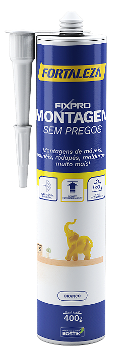 Adesivo Fixpro Montagem Sem Pregos 400G Branco Fortaleza