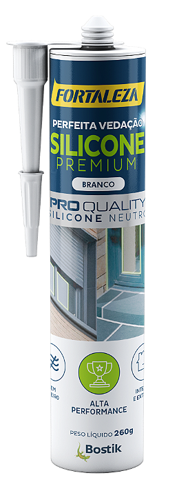 Silicone Neutro Premium 260G Branco Fortaleza