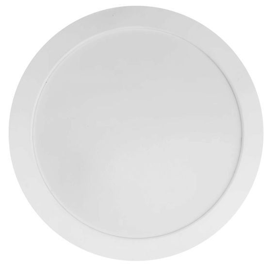 Painel Plafon Controled Sensor De Presença Redondo 18W Luz Amarela 2700K Branco Embutir Ourolux