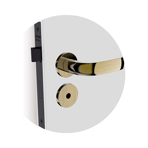 Fechadura Icaro Roseta 22 Antique Bass Banheiro (B40Xe53) Soprano