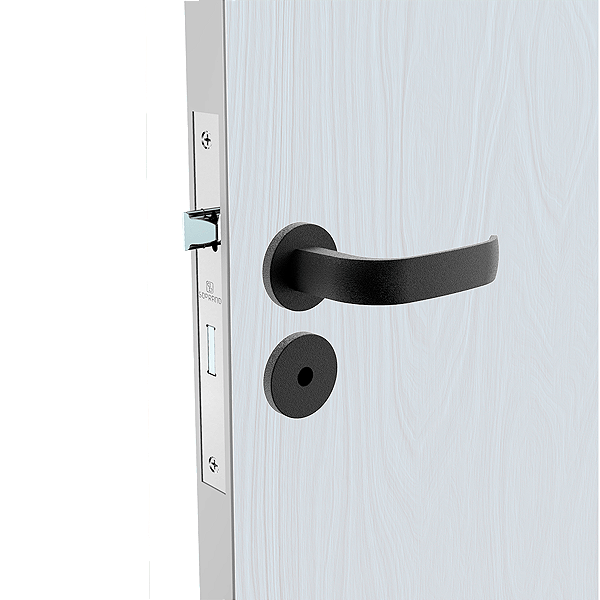 Fechadura Icaro Roseta 22 Preto Fosco Banheiro (B40Xe53) Soprano