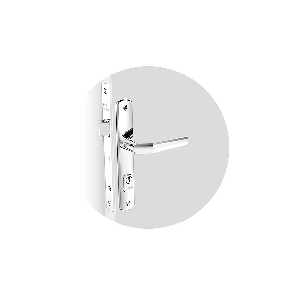 Fechadura Popline Espelho15 Externa Cromado (B20Xe53) Soprano