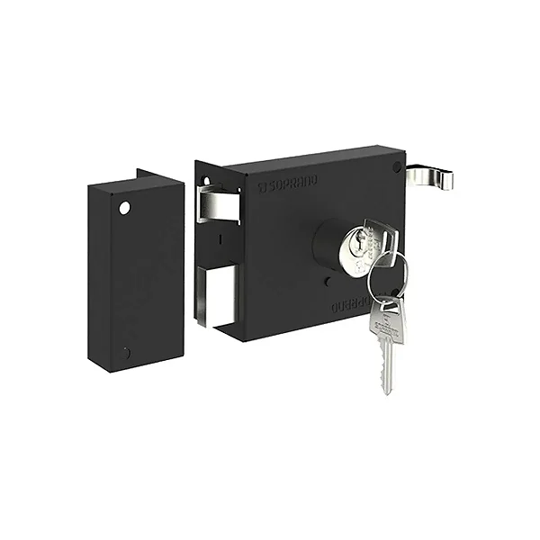 Fechadura Sobrepor Pratice Preto Soprano
