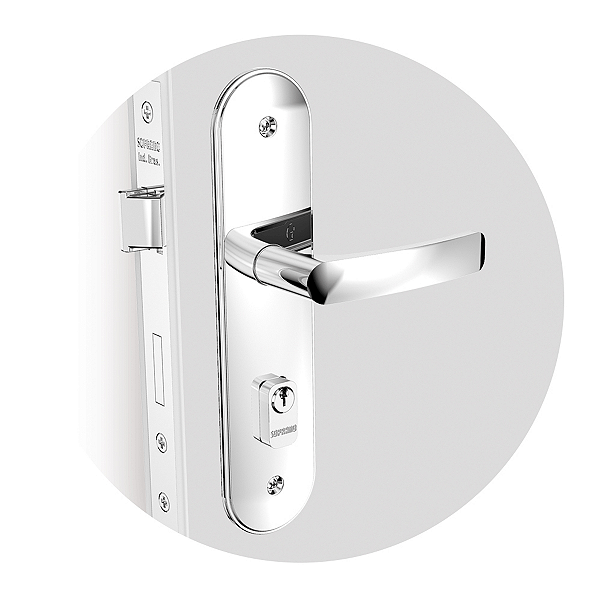 Fechadura Pali Espelho 43 Py53 Cromado Externa (B40Xe53) Soprano